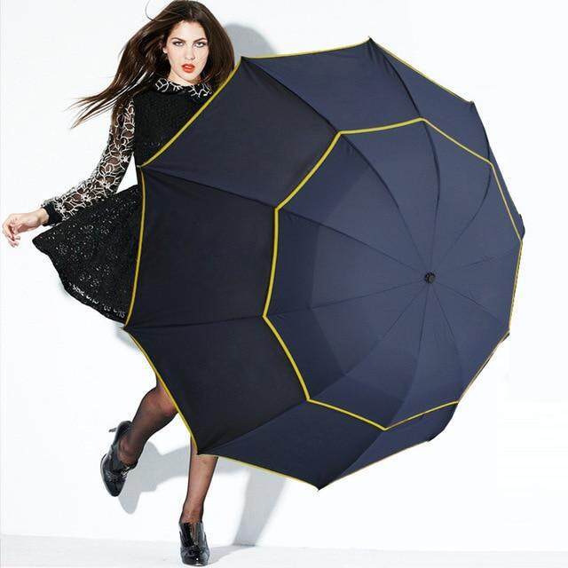 130ซม.คุณภาพสูงชายร่มฝนผู้หญิง Windproof ขนาดใหญ่ Paraguas ชายผู้หญิง3พับร่มใหญ่กลางแจ้ง Parapluie