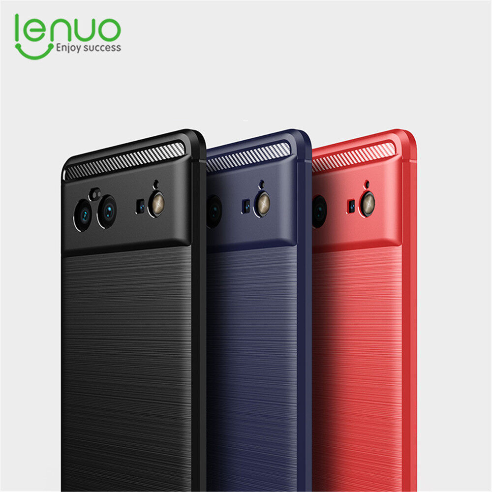 Lenuo ốp cho google pixel 7 pro / pixel 7 / pixel 6 / pixel 6 pro-ốp lưng tpu điện thoại di động chải silicon sợi cacbon