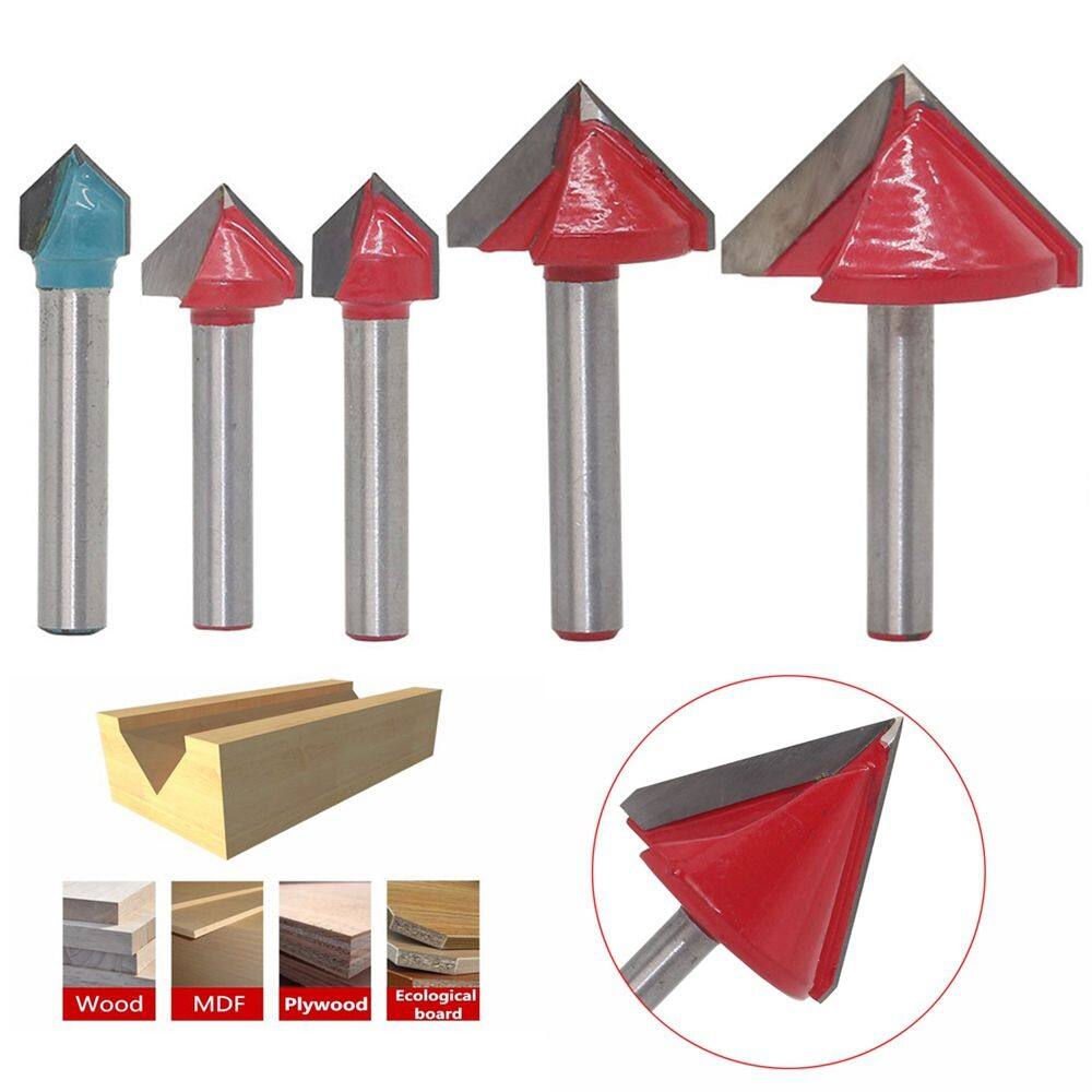 Mê tín effluence78su6 1 chiếc mũi phay 3d 60/90/120/150 độ mới dụng cụ máy thép vonfram mũi phay gỗ mũi phay gỗ mũi phay 6mm v