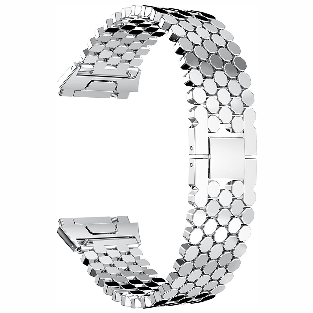 Dây đeo ion, dây kim loại thép không căng cho đồng hồ thông minh fitbit ionic
