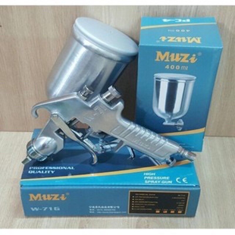 Súng phun sơn w71 muzi , lỗ phun 1.3mm phun oto , xe máy