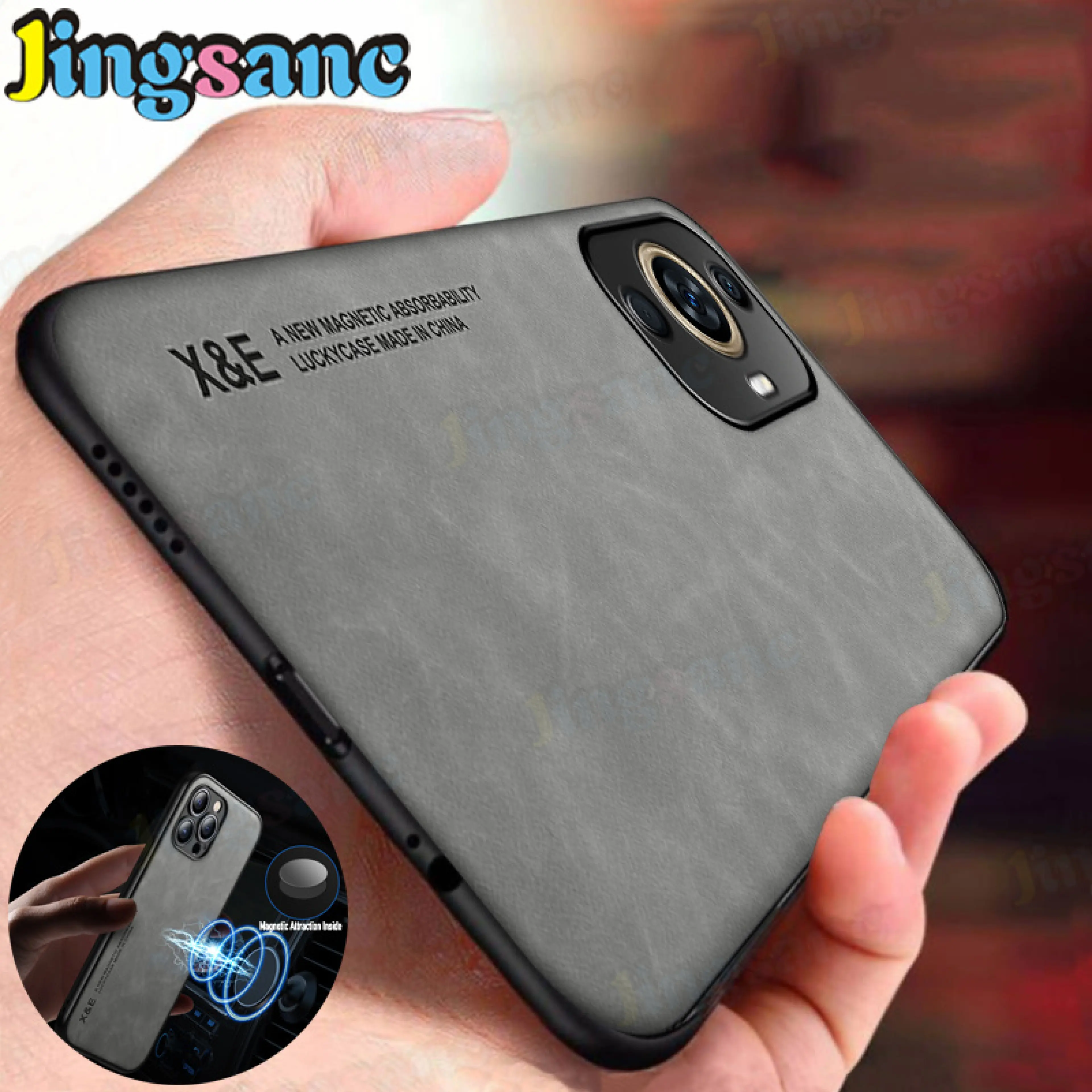 Jingsanc For Huawei Nova 11 Pro/Nova 11 Phone Case Luxury Sheepskin Leather With Attraction Inside Light and Thin Casing All-inclusive lens Shockproof Back Cover huawei nova 11 pro/nova 11
