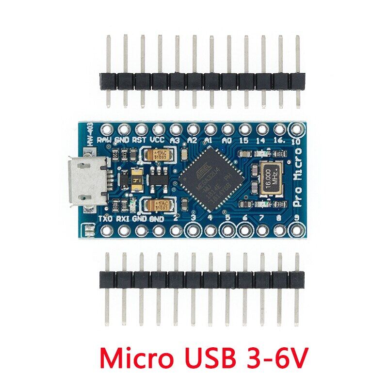Mô-đun mini/type-c/micro usb pro micro atmega32u4 5v/16mhz với bộ nạp khởi động cho arduino với đầu cắm pin 2 hàng cho arduino