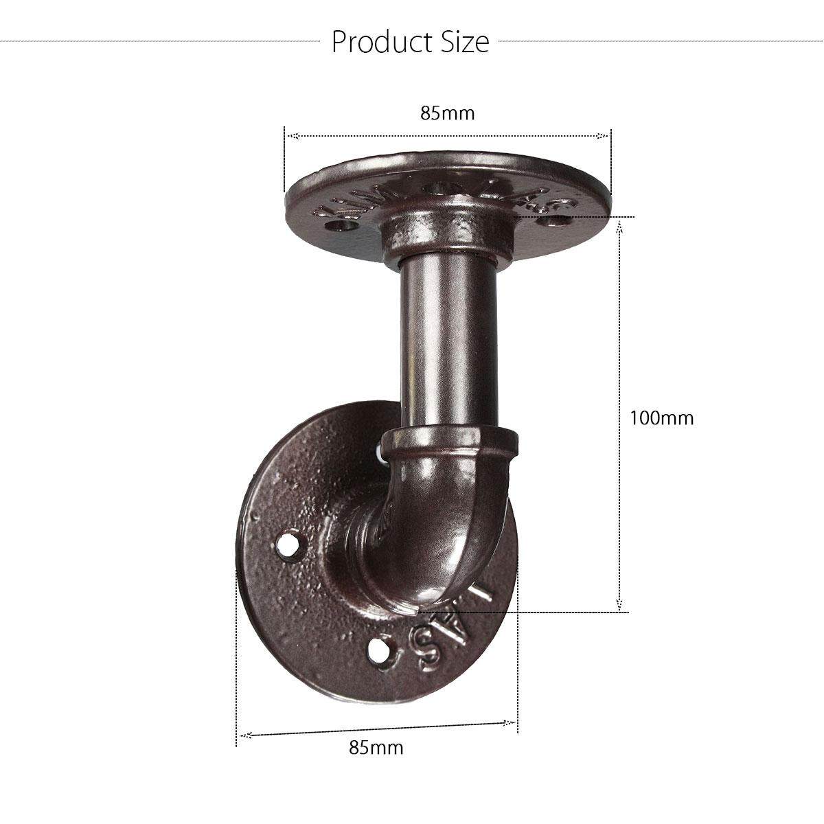 Shop Generic 1/2'' Industrial Pipe L Wall Mount Shelf Brackets Holder