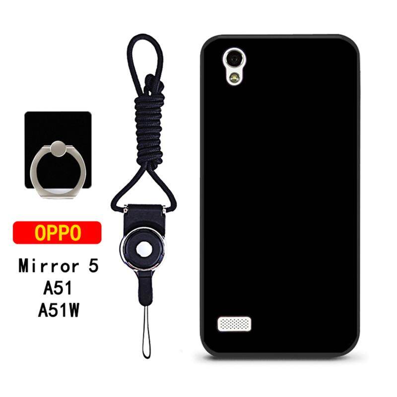 Ốp Cho OPPO Mirror 5 / OPPO A51 A51W A51T A51F Siêu Mỏng Chống Sốc Solid Grind Arenaceous Matte Soft TPU Ốp Lưng Điện Thoại Đen 3in1