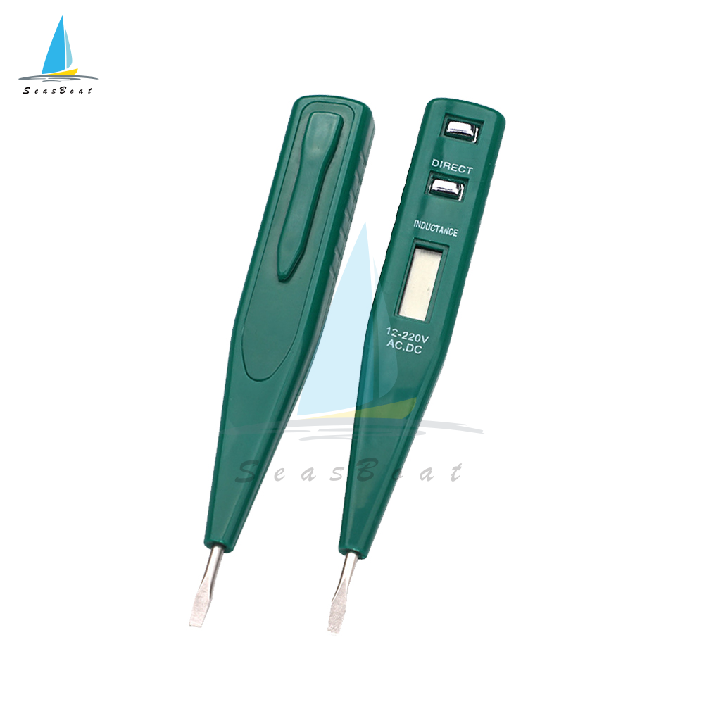 Seasboat bút thử kỹ thuật số bút thử đa năng ac dc 12-250v bút thử điện bút thử điện máy dò điện áp bút thử