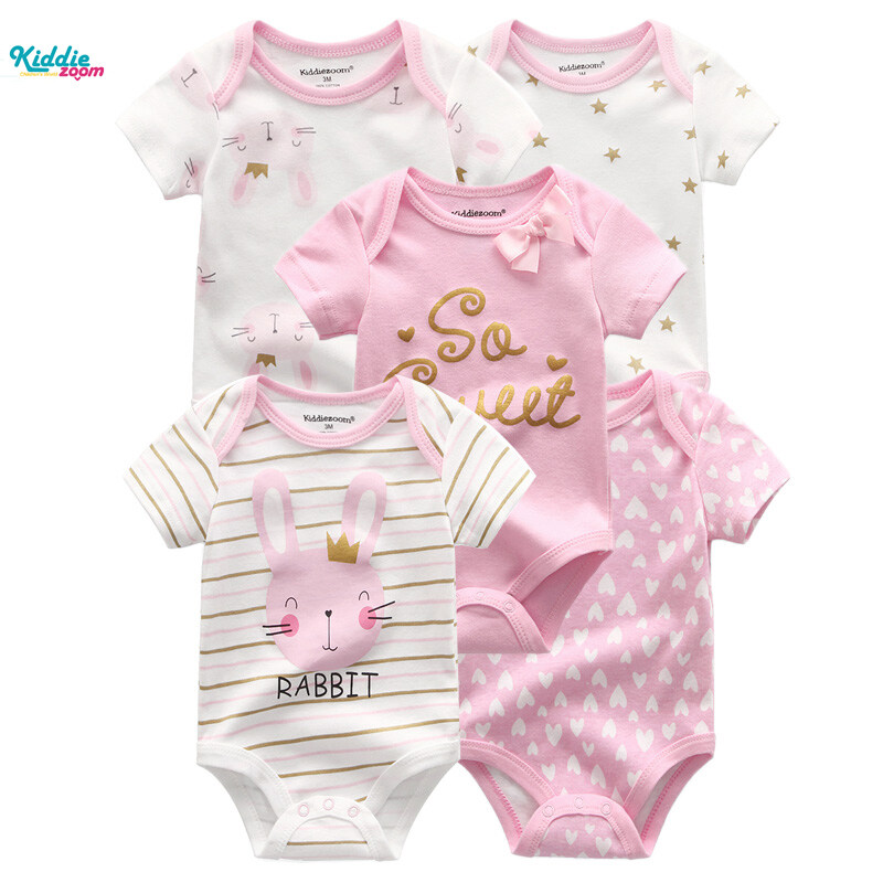Kiddiezoom 5 pieces baby romper baby clothes newborn set 0-12months