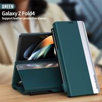 【Có bà】Kisscase Ốp Ốp da cho Samsung từ tính rãnh để bút Galaxy Z Fold6 Fold5 5G Fold4 Fold3 có chân đế rãnh để bút Ốp lật bao gồm tất cả điện thoại chống sốc Zfold5 Vỏ bảo vệ cho Samsung Z Fold 6 5G