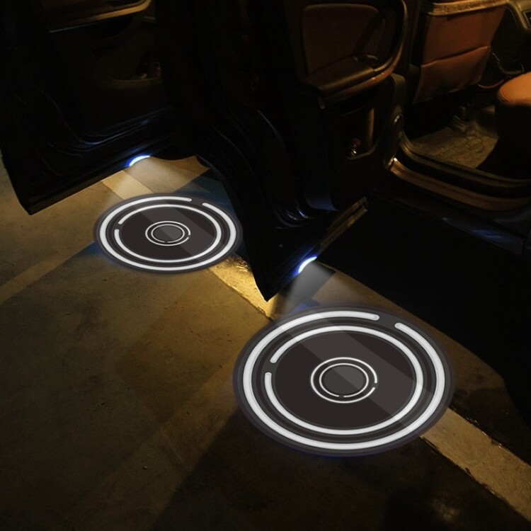 AutoAccessories Đèn LED Cảm Ứng Hồng Ngoại Gắn Cửa Xe Hơi Đèn Chiếu Xung Quanh Ban Đêm, Đặc Điểm Kỹ Thuật: Vòng Tròn Năng Lượng