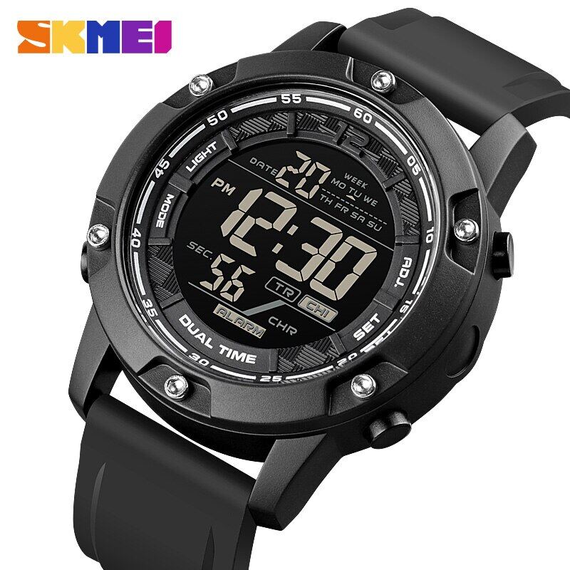 SKMEI 1762 100M Không Thấm Nước Kỹ Thuật Số Quân Đội Thể Thao Người Đàn Ông Của Đồng Hồ Đếm Xuống Người Đàn Ông Đồng Hồ Đeo Tay Đồng hồ điện tử 1793 Reloj Masculio