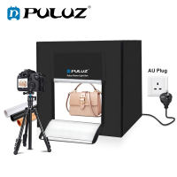 PULUZ 80cm Folding Portable 80W 8500LM White Light Photo Lighting Studio Shooting Tent Box Kit with 3 Colors Backdrops (Black White Orange)
