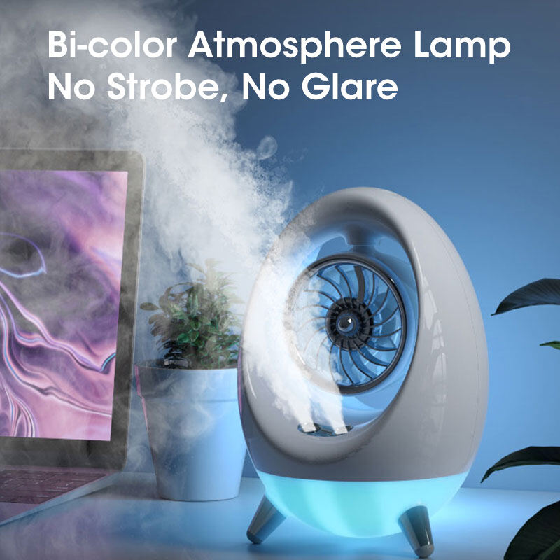 Nước làm mát quạt điện USB kết nối 2000mAh Quạt phun sương Thiết bị làm mát không khí cổng USB mới Nhỏ Để Bàn ẩm