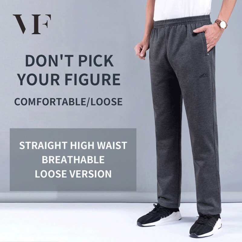 VFA279 Sweatpants loose middle-aged trousers plus size men