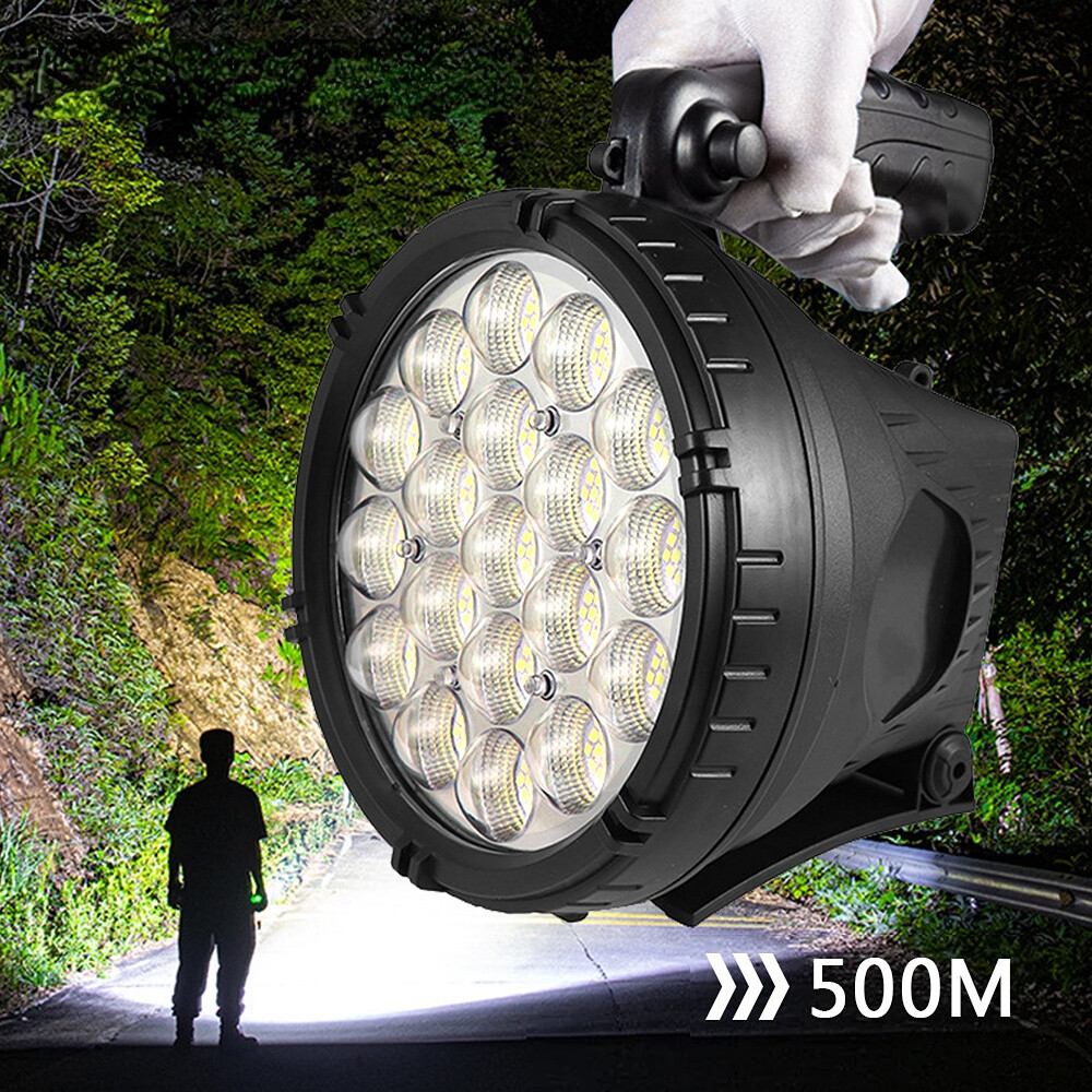 Mạnh Mẽ Nhất Đèn pha rọi LED tầm xa Spotlight Đèn Pin Không Thấm Nước Đèn Pin Đèn pin công suất lớn Có Thể Sạc Lại Heavyduty Ban Đầu đèn khẩn cấp LED P90 Đèn Hạt Đèn Pin Siêu Sáng Đèn pin Ngoài Trời Đèn Cắm Trại Đèn làm việc ánh sáng mạnh
