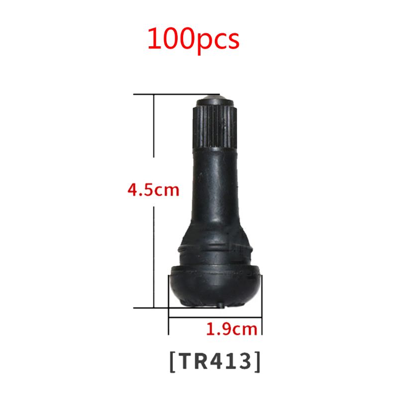 100 cái nắp van lốp cao su tr414/tr413/tr412 nắp thân van lốp không săm xe tải ô tô