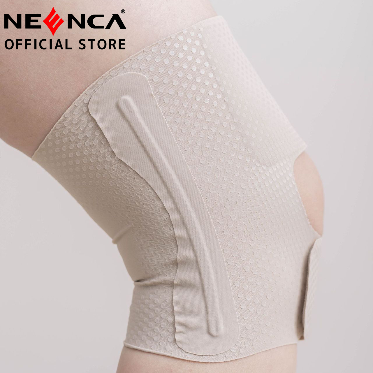 Băng nén cố định khớp đầu gối siêu mỏng neenca có cân bằng hai bên (1 miếng)-Bảo vệ khớp và hỗ trợ chạy, thể thao, Băng cố định Gối Giảm đau đầu gối cho nam và nữ-pha trộn đàn hồi thoáng khí Sáng Tạo-Chống trượt