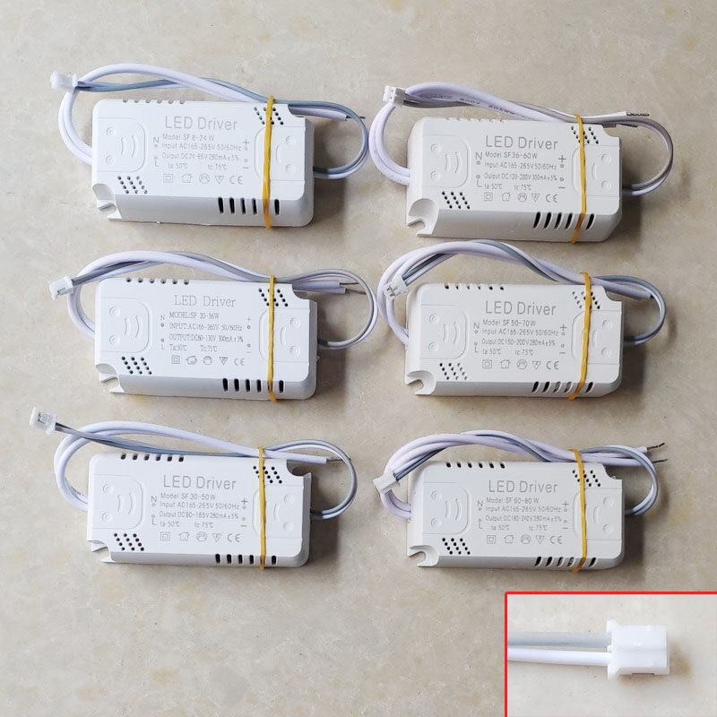 Bộ chuyển đổi điều khiển led cho ac165-265v chiếu sáng led bộ biến áp không cách ly để thay thế đèn trần led 8-24w 30-50w 60-80w