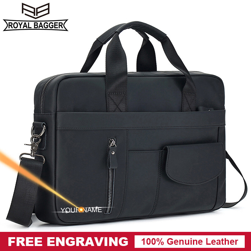 Royal Bagger Genuine Cow Leather 15.6" Laptop Computer Briefcase for Men Large Capacity Business Shoulder Messenger Bag 6504 ราคา 1,273 บาท*ส่งฟรี