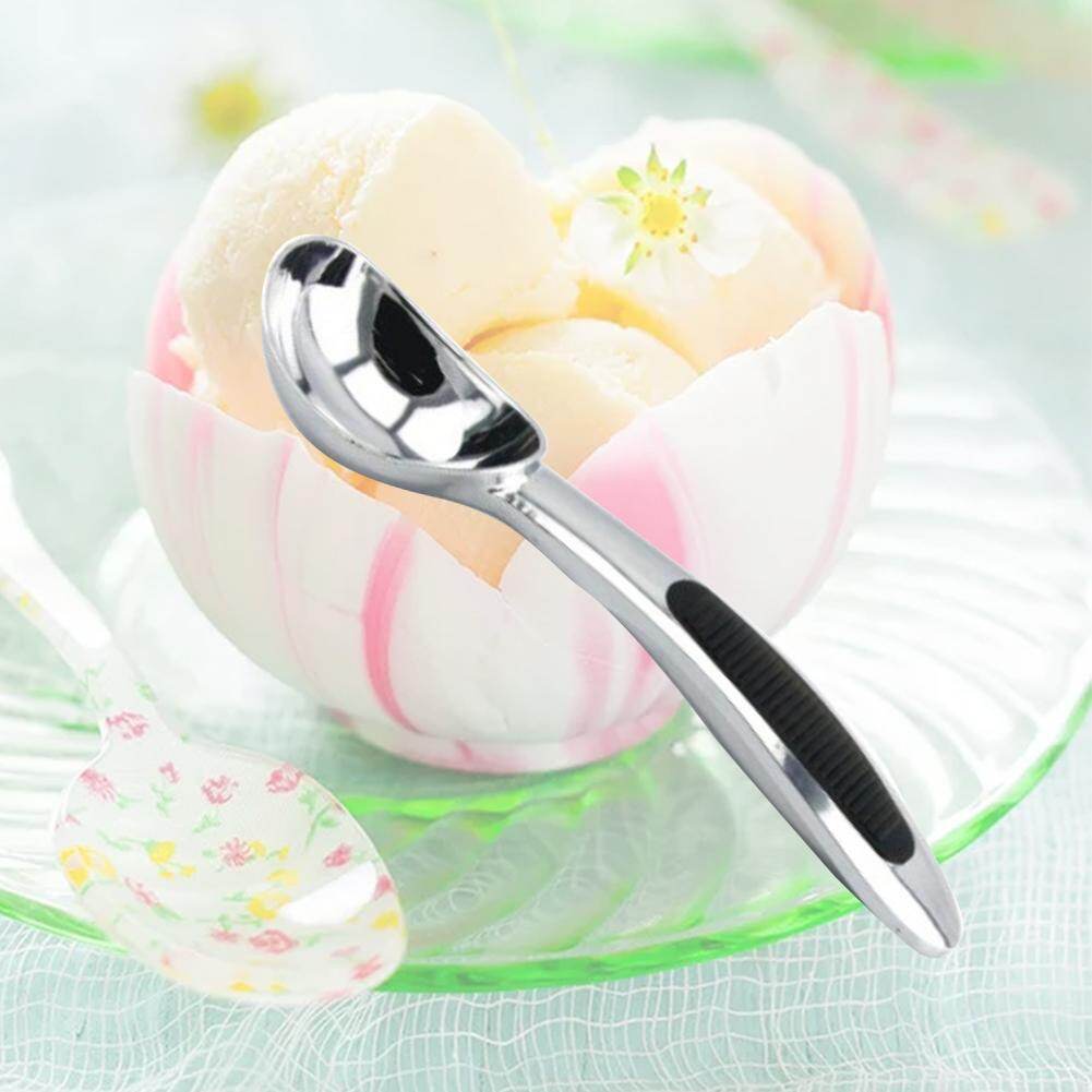 Nặng Kẽm Hợp Kim Đào Nhà Chuyên Nghiệp Handhold Đen Di Động Công Cụ Món Tráng Miệng Bộ Đồ Ăn Nhà Bếp Muỗng Múc Kem
