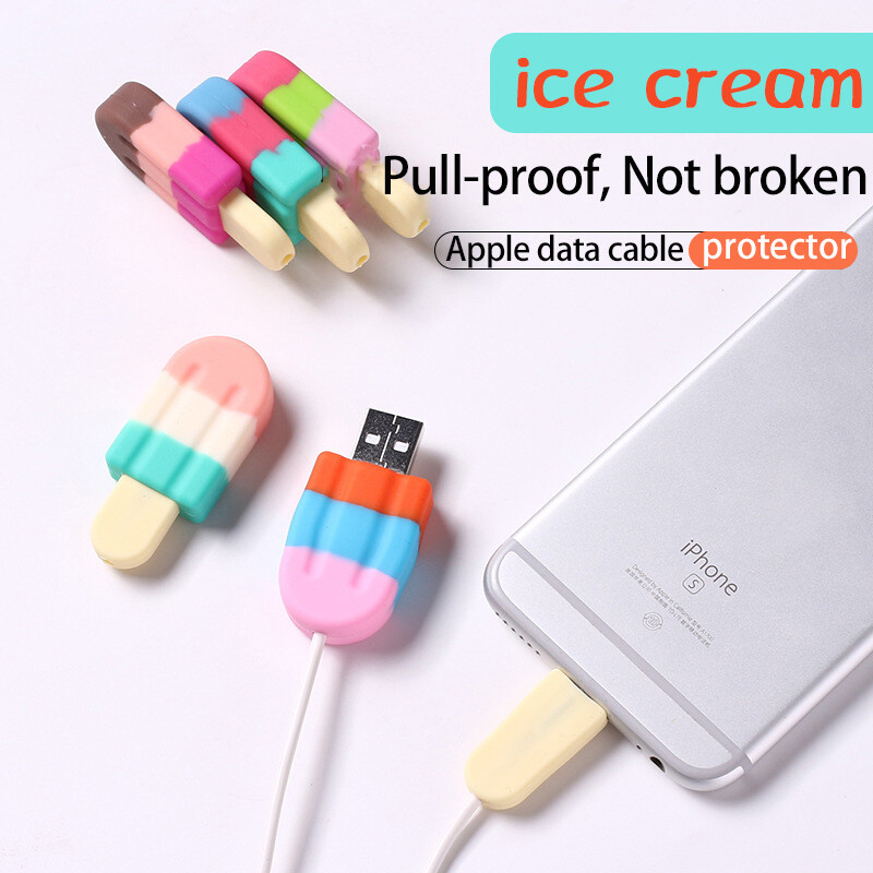 Vỏ bảo vệ sạc cuộn quấn dây cáp bảo vệ cáp dây kem Tương thích cho sạc điện thoại Android/IP