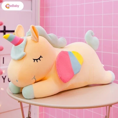 CuteBaby Unicorns Plush Toy Stuffed Doll with Rainbow Wing Birthday Gift for Children Girl Boys (1)