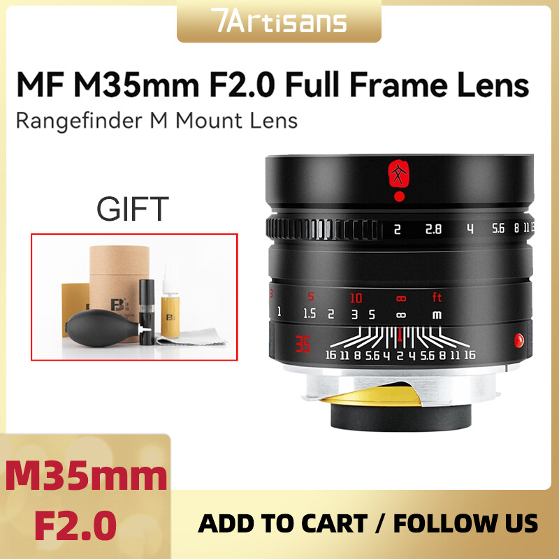 7artisans 7 artisans M35mm F2.0 Full-Frame Portrait Prime Lens For Leica M-mount M-M2 M3 M11 M10R M10P M10 M9P M-P M7 Cameras ราคา  9,600 บาท*ส่งฟรี