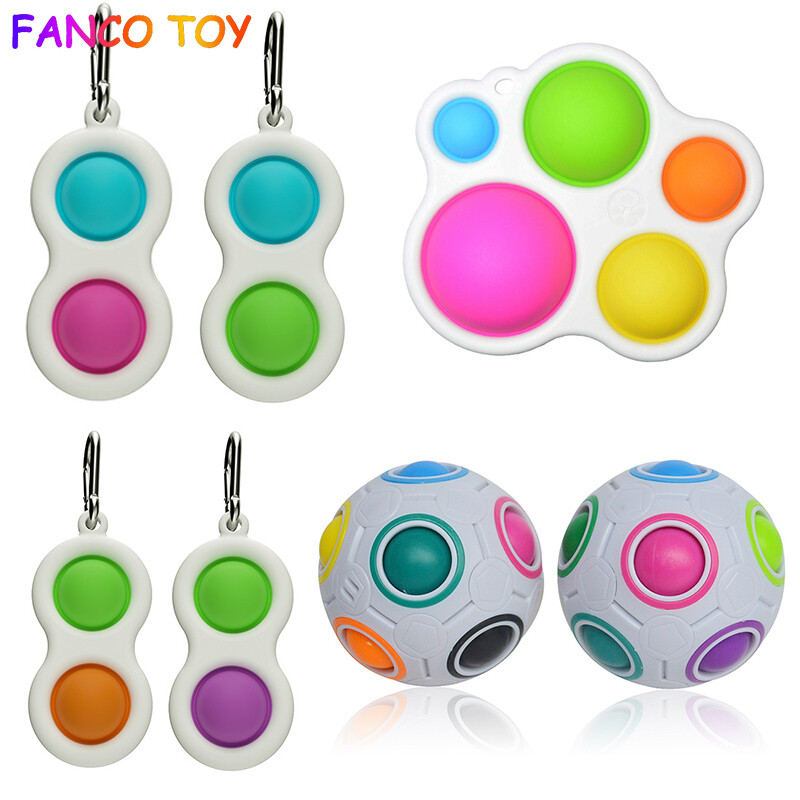 【Lowest Price】Newest Mini Thần Tài Đơn Giản Võng Xuống Đồ Chơi Poppe Với Keychain, Pop It Fidget Toy Đồ Chơi Não Mập Cầu Vồng Đồ Chơi Fidget Tay Giảm Căng Thẳng Cho Trẻ Em Đồ Chơi Tự Kỷ Giáo Dục Sớm