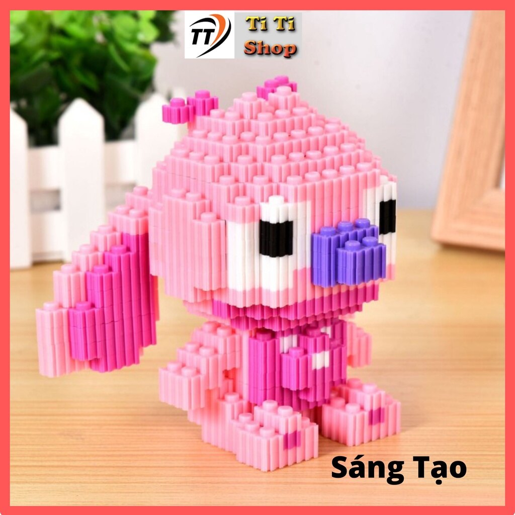 Đồ chơi xếp hình Stitch Lego Linkgo 3D - Đồ chơi Lego lắp ráp 290 mảnh