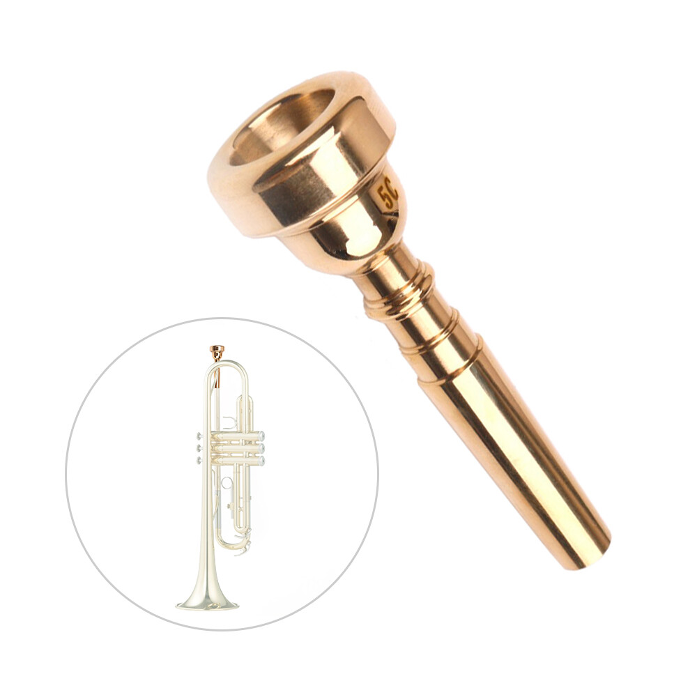 Miệng kèn trumpet phụ kiện nhạc cụ, mạ vàng 5c