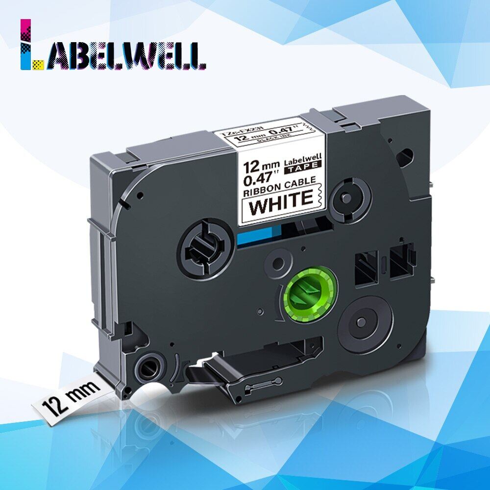 Onix system labelwell băng nhãn linh hoạt 12mm tze-fx231 tze fx231 ruy băng máy in tzefx231 màu đen trên trắng cho máy in brother p-touch fx231