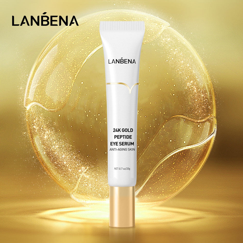 Serum mắt LANBENA tinh chất Peptide vàng 24K chống lão hoá xoá nếp nhăn dưỡng ẩm làm săn chắc vùng da quanh mắt 20g - INTL