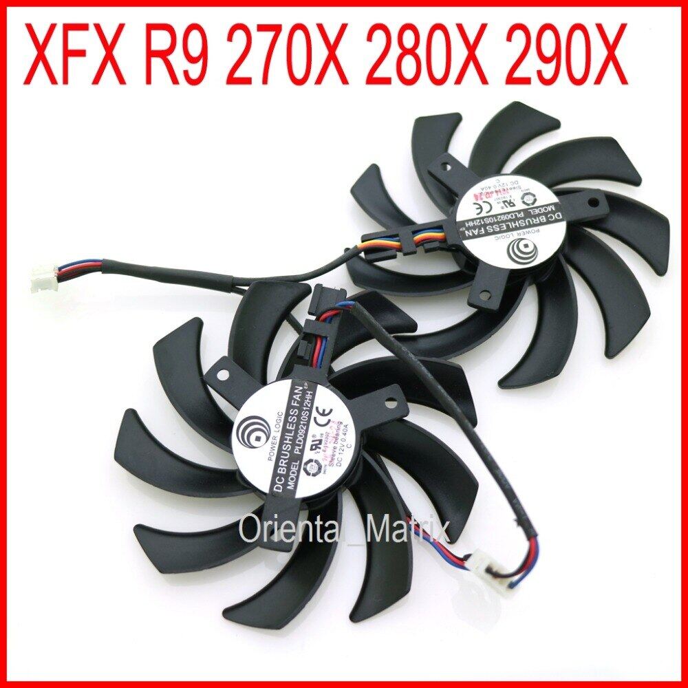 Replacement Video Card Cooling Fan For R9 280X 270X 290X Graphics Card Fan PLD09210S12HH 12V 0.4A 86mm 4 Pin 