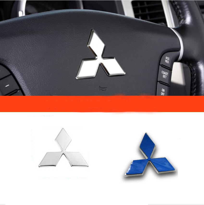Miếng Dán Xe Hơi Sửa Đổi Logo Vô Lăng Mitsubishi