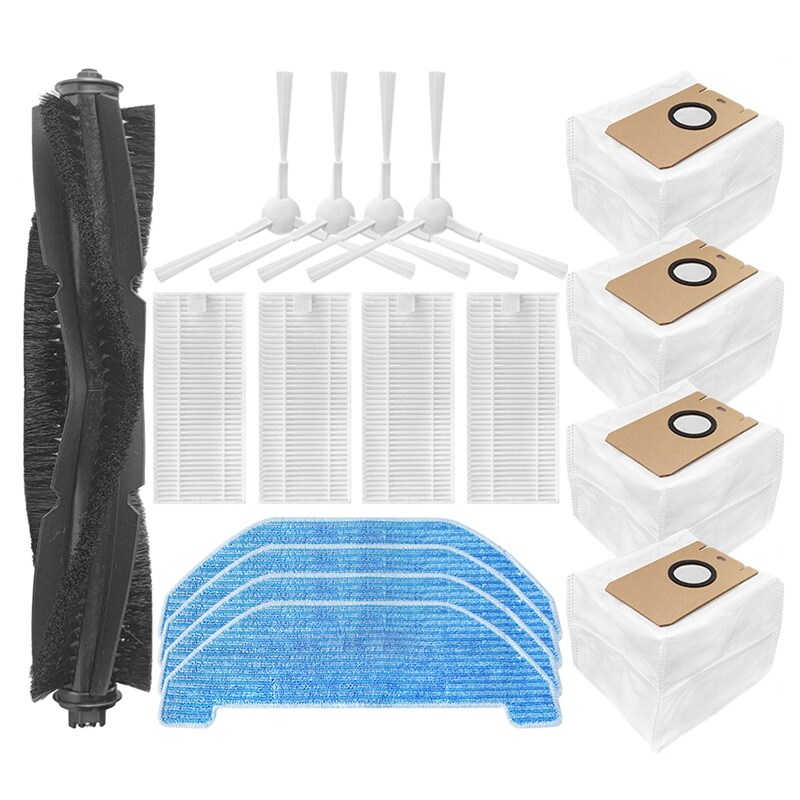 Main Brush Side Brush Filter and Mop Cloth Replacement Parts Kits for NEABOT Q11 Intelligent Robot V