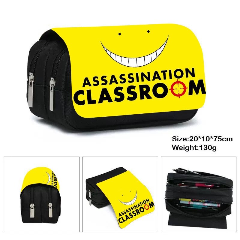 hot Anime Assassination Classroom Cosmetic Case Pencil Bag Boys Girls
