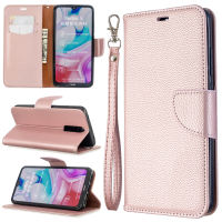 Thinmon for Xiaomi Redmi 8 8A/Redmi 9 Redmi 9A 9C/Redmi 7 7A/Redmi 6 6A Luxury Lychee Pattern Flip Phone Case with Lanyard Leather Magnetic Phone Case with Card Slot Wallet Case
