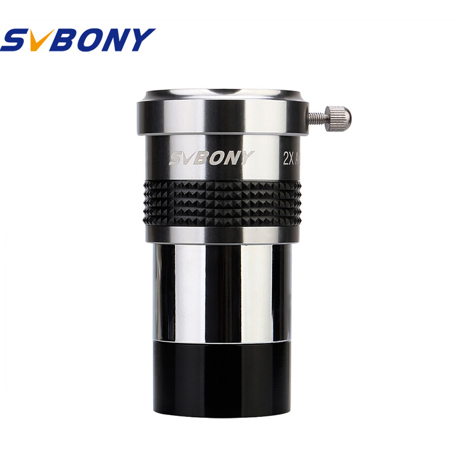 SVBONY SV137 Ống Kính Barlow 1.25 Inch 2x Thân Kim Loại Vòng Đồng Mạ Hoàn Toàn Đa Lớp Bên Trong