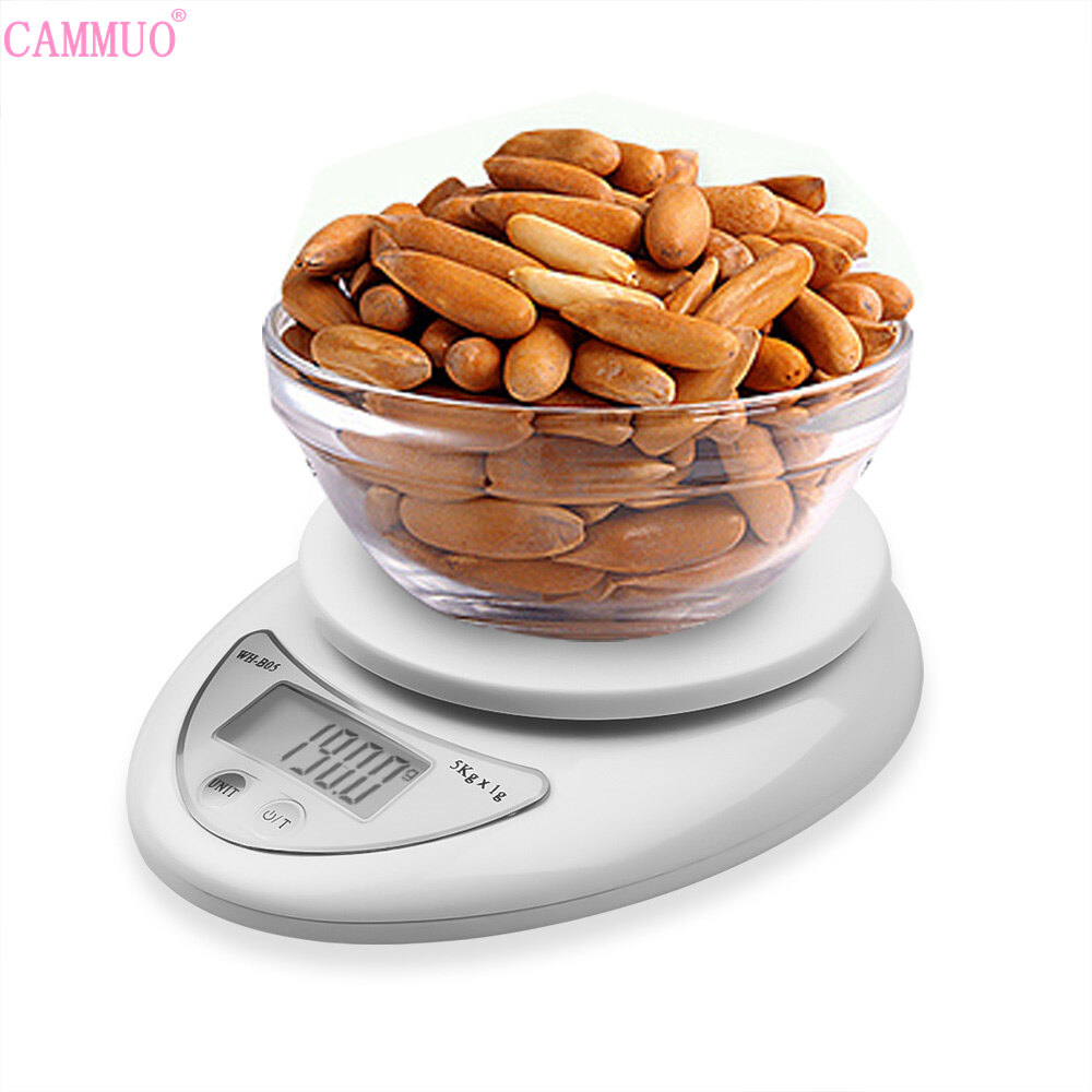 Cammuo 5kg cân kỹ thuật số lcd cân điện tử trọng lượng thực phẩm đo nhà bếp led cân điện tử