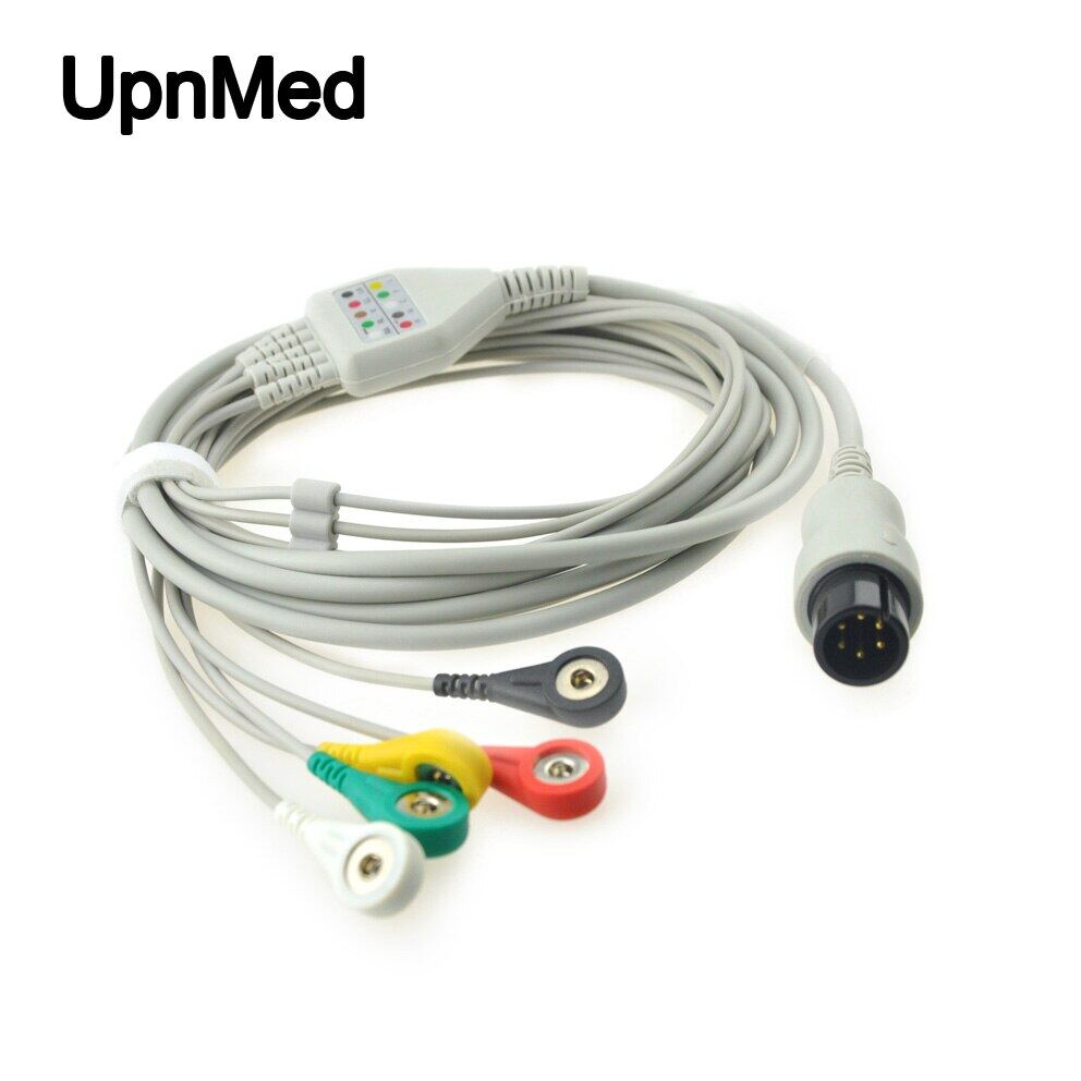 Contec CMS 6000 5-chì ECG cáp với leadwires Snap IEC phụ kiện chăm sóc sức khỏe vật tư y tế
