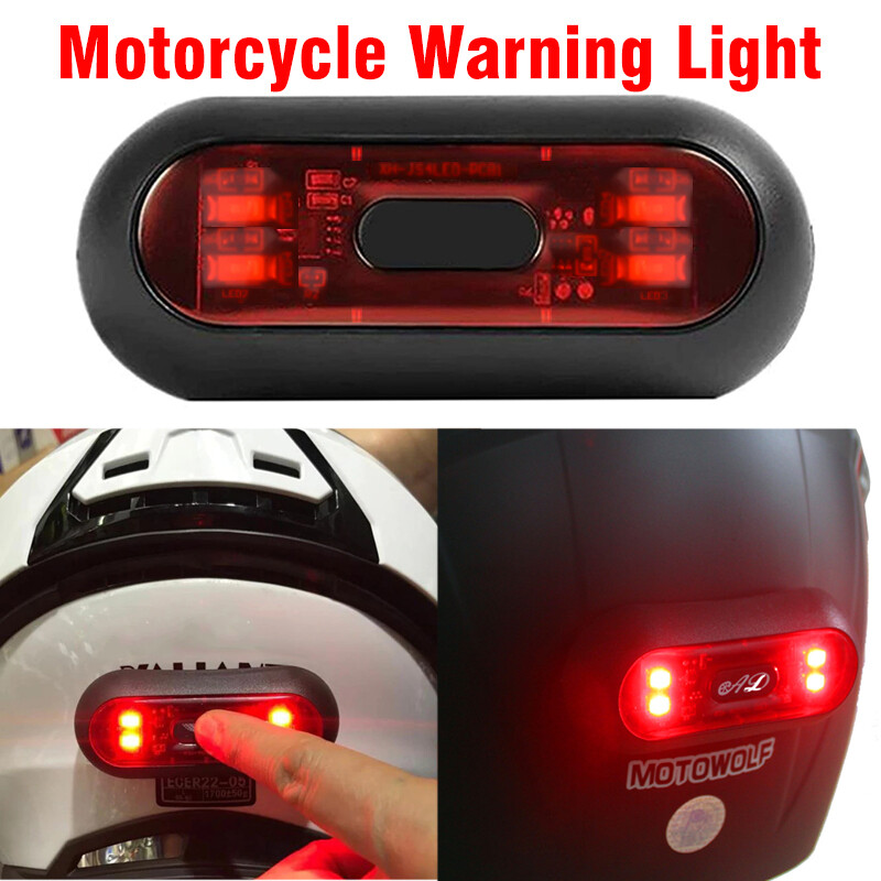 Zsdtrp moto phụ kiện xe đạp xe máy thông dụng đèn thông minh mũ bảo hiểm đèn cảnh báo an toàn khi đạp xe ban đêm đèn led đèn hậu mũ bảo hiểm