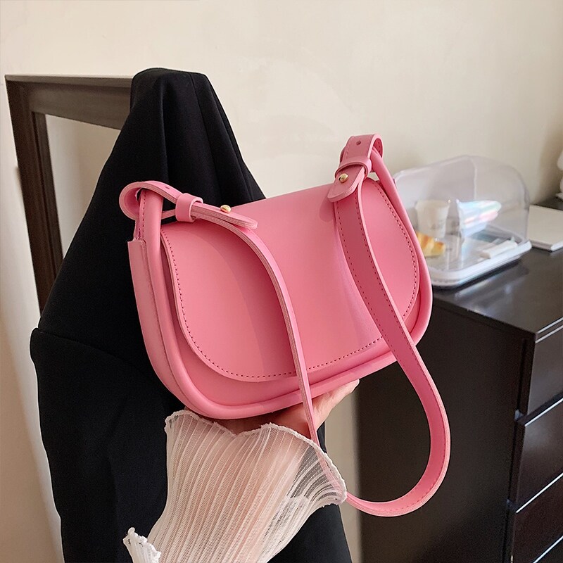 ZARAˉ Túi Kẹp Nách Phiên Bản Hàn Quốc Túi Messenger Màu Hồng Thời Trang Mới Mùa Thu Đông 2023 Cho Nữ Túi Vuông Nhỏ Đa Năng Cảm Giác Cao Cấp