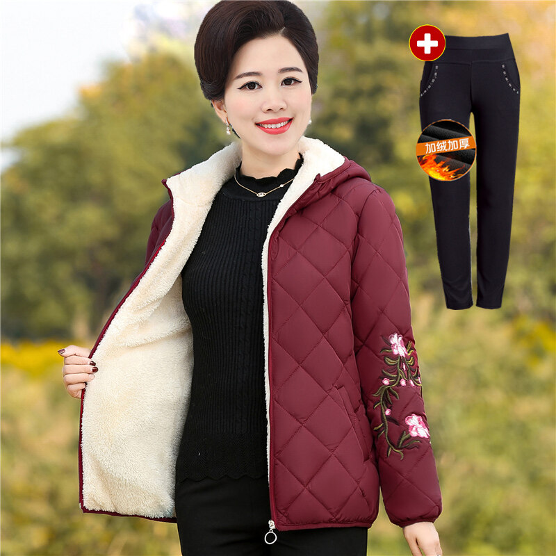 Đầm Mùa Đông Cho Mẹ Trung Niên Và Người Già Quần Áo Cotton Nhung Ngoại Cỡ 40-50-60 Tuổi Bà Nội Mặc Quần Áo Cotton Dày Ấm Áp Bằng Vải Bông)