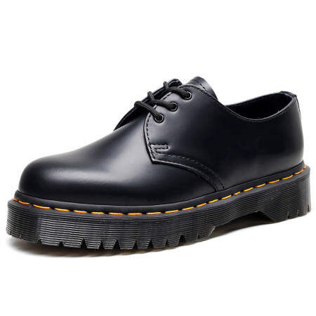 Dr. Martens Thick-Soled 3-Hole Bex Low-Top Leather Boots