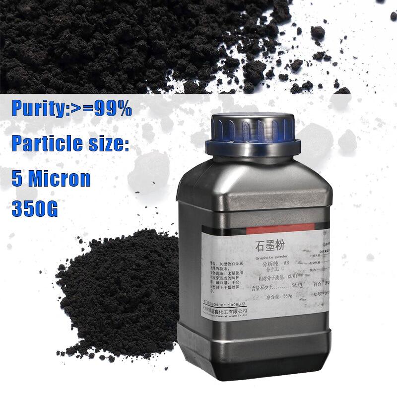 350g bậc quân sự than chì đen bột 5 micron siêu tốt 99.9% không độc hại Graphite bột cho khóa yếu tố