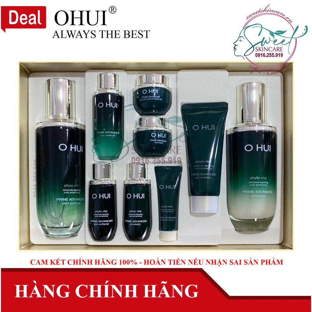 Bộ Dưỡng Da Trắng Sáng Chống Lão Hóa Toàn Diện Ohui Prime Advancer Special Set Sweetskincare.vn