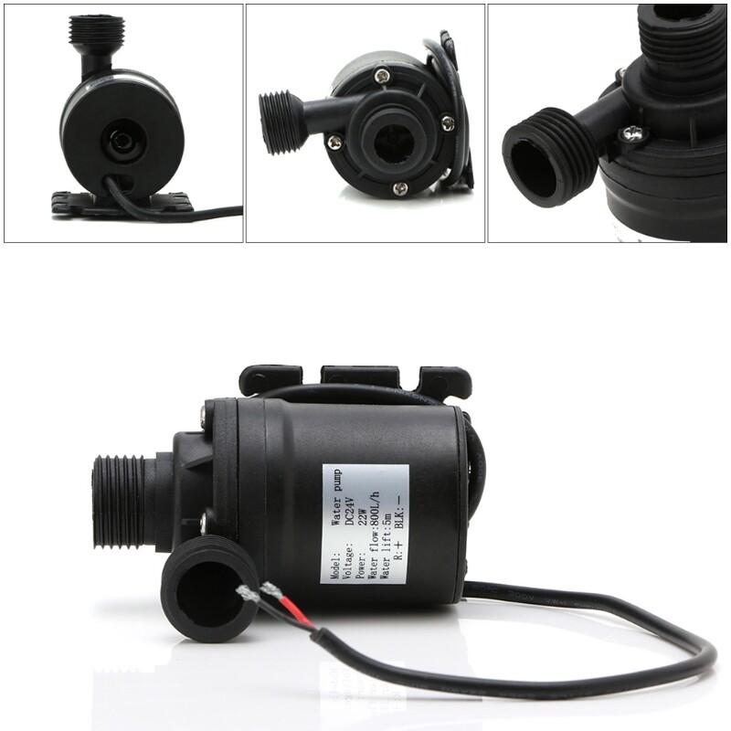 PanPan Máy Nước Nóng Năng Lượng Mặt Trời 800L/H 5M DC 12V 24V, Máy Bơm Nước Tuần Hoàn Động Cơ Không Chổi Than