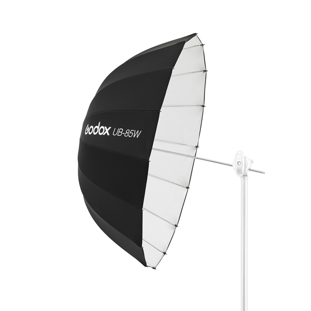 Godox UB-85W Ô Phản Quang Parabol Đen Trắng 33,5in 85Cm, Ô Ánh Sáng Phòng Thu Với Vải Bọc Khuếch Tán Màu Bạc Đen