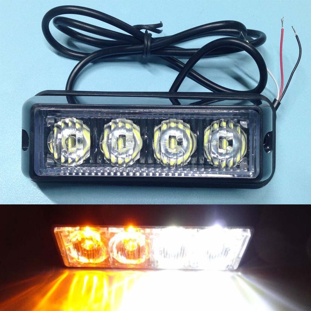 Đèn nhấp nháy 12v24v đèn nhấp nháy thông thường 4 đèn led gắn cửa cho ô tô xe máy
