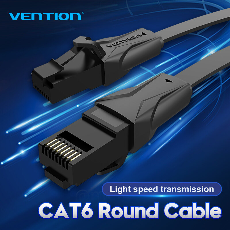 Vention Dây Mạng Cat6 UTP Dẹt - Dây Cáp Mạng LAN 1000Mbps Băng Thông Lớn - Thiết Kế Mỏng Dẹt Linh Ho