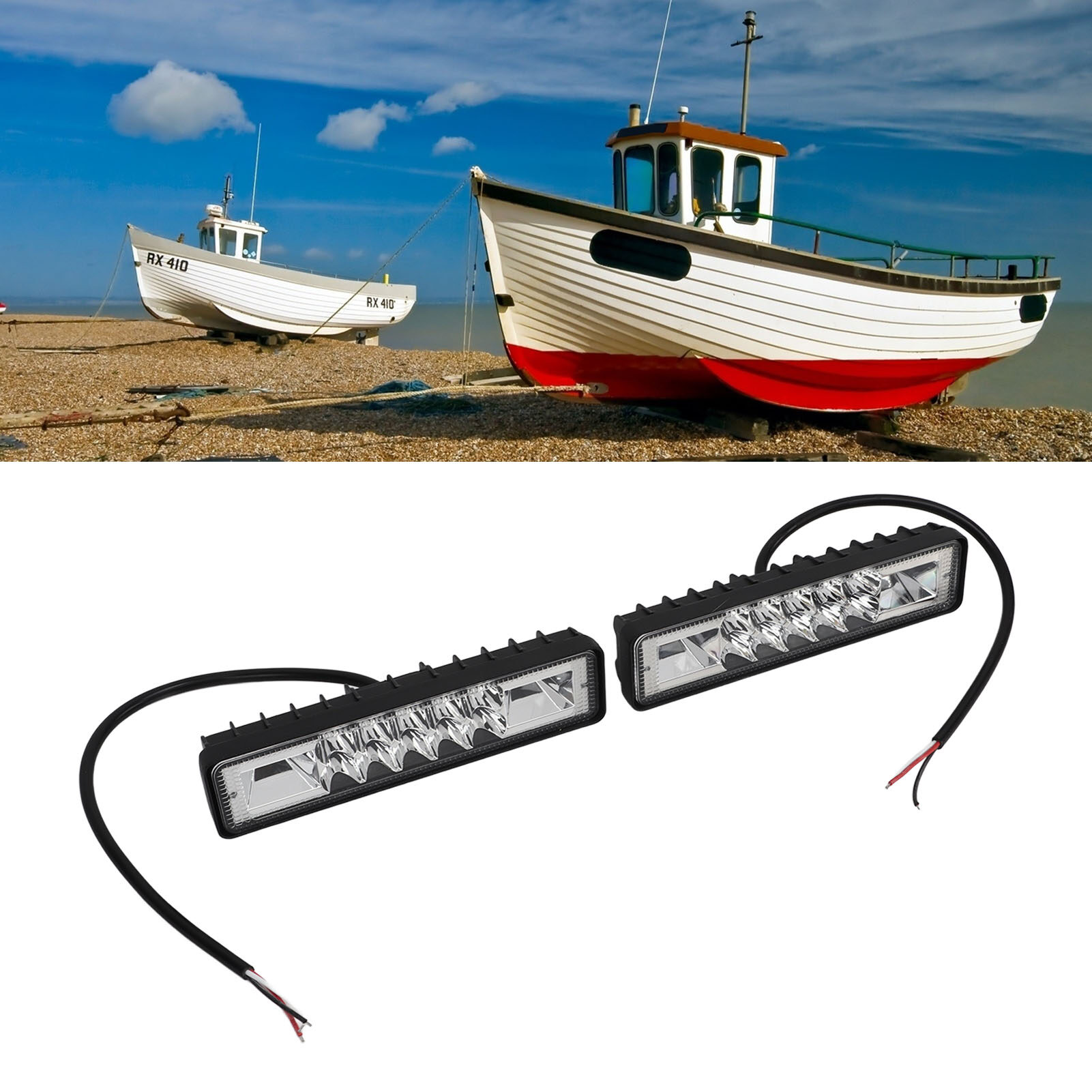 Đèn pha lái xe đèn sương mù linh hoạt đèn LED chiếu sáng trên tàu nhiệt tốt disppation đèn vàng trắng màu 12 ‑ 85V 48W độ sáng cao cho máy kéo